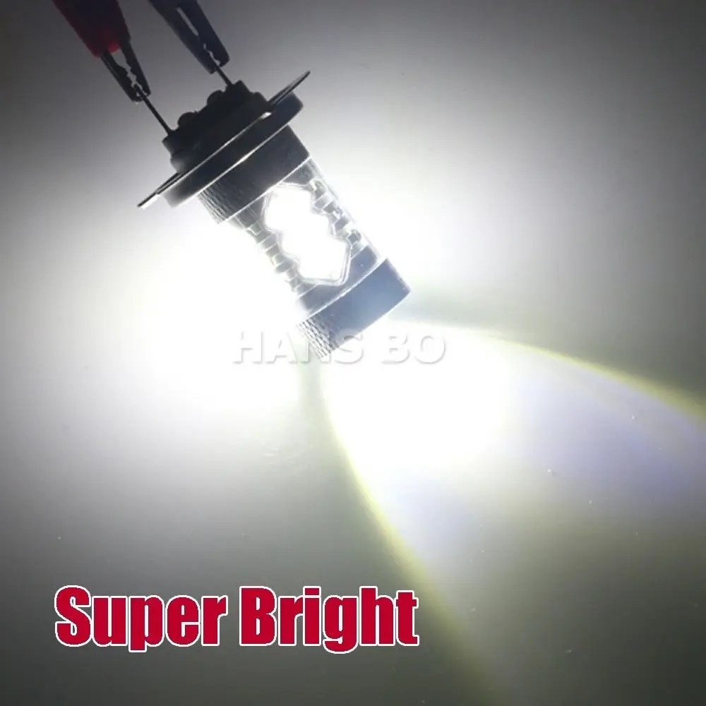 2 шт. H7 p43t/p45t 80 Вт CREE чипы светодиодный Алюминий чистый белый Противотуманные фары