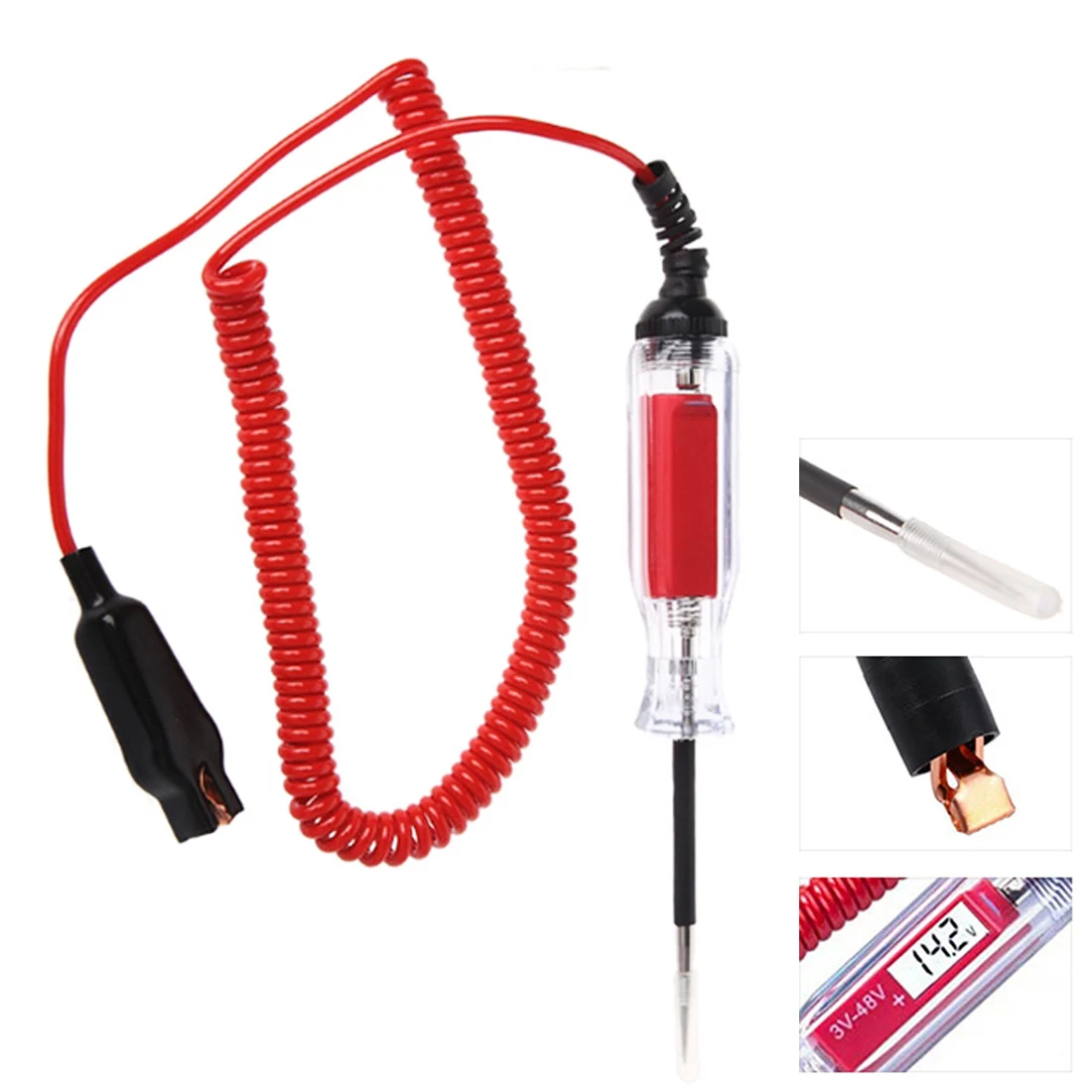 1 шт. цифровой электрический Вольтметр напряжения автомобиля 5-48 В индикатор