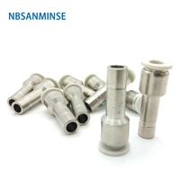 10pcslot pgj insert plug straight fitting pneumatic air push in brass fitting low pressure nbsanminse