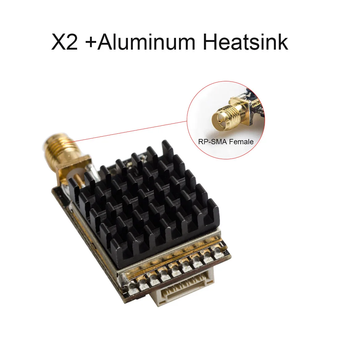 RP-SMA 1pcs-Heatsink АКК X2 5,8 ГГц 40CH 0,01 mW/25 mW/200 mW/500 mW/800 МВт переключаемый fpv-передатчик совместим с Betaflight OSD FC - Цвет: RP-SMA 1pcs-Heatsink