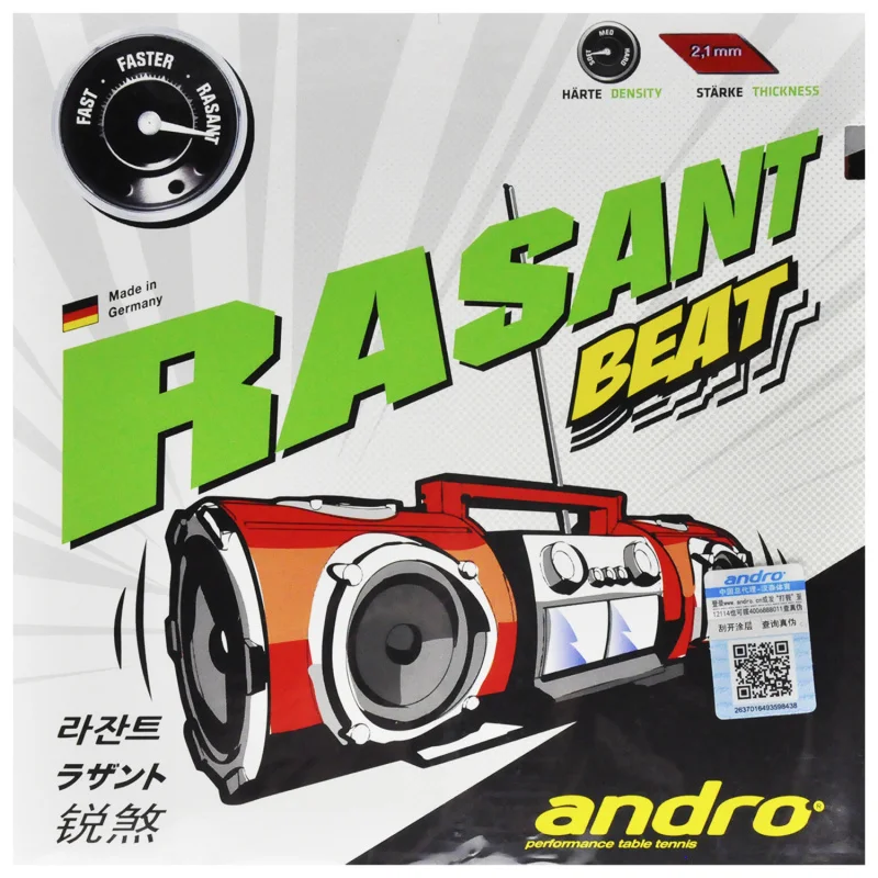 Andro настольный теннис резиновый Rasant Beat Powergrip Прыщи В пипсах-В пинг понг Губка Tenis De Mesa