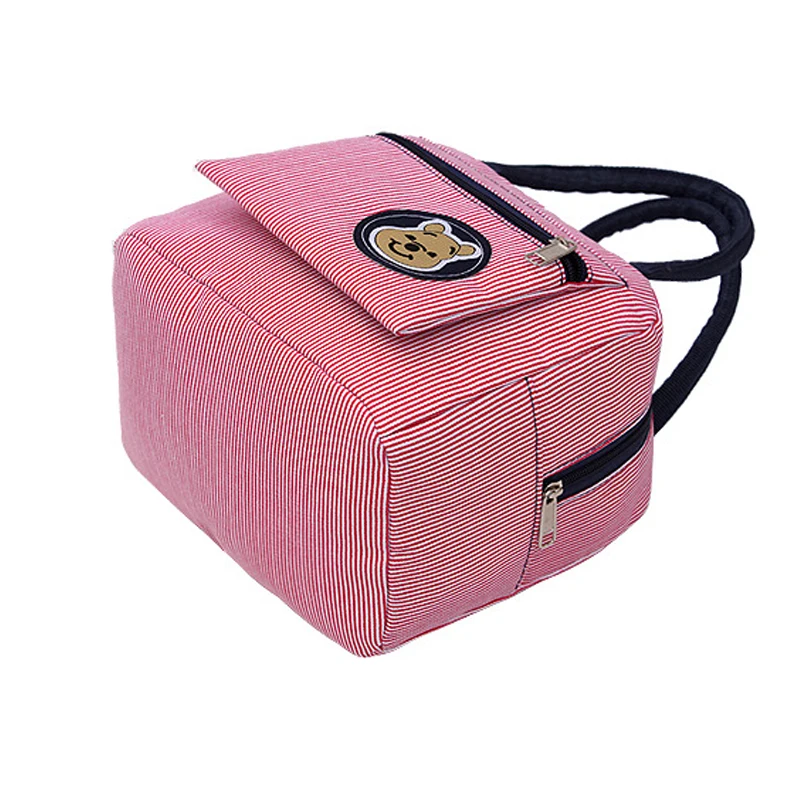 

Portable Insulated Canvas Food Picnic Lunch Bags For Women Kids Cooler Lunch Box Tote Thermal Tiffin Bag