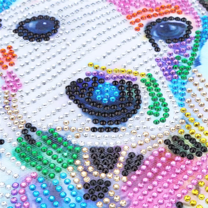 Алмазная живопись красочная собака вышивка крестиком из круглых страз особой