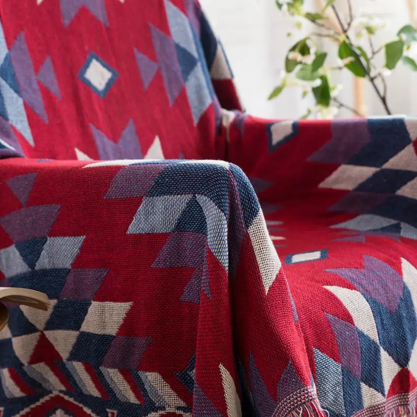 Килим 100% хлопок Богемия ковер экзотические геометрические постельные