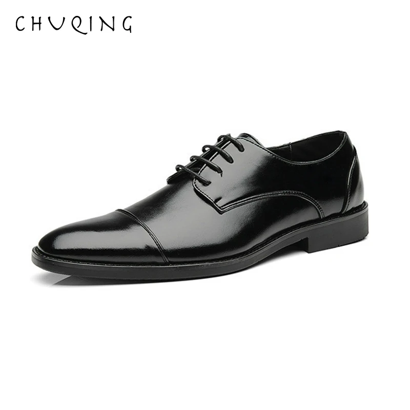Фото CHUQING/Новинка мужская деловая обувь в британском стиле повседневная очень большая