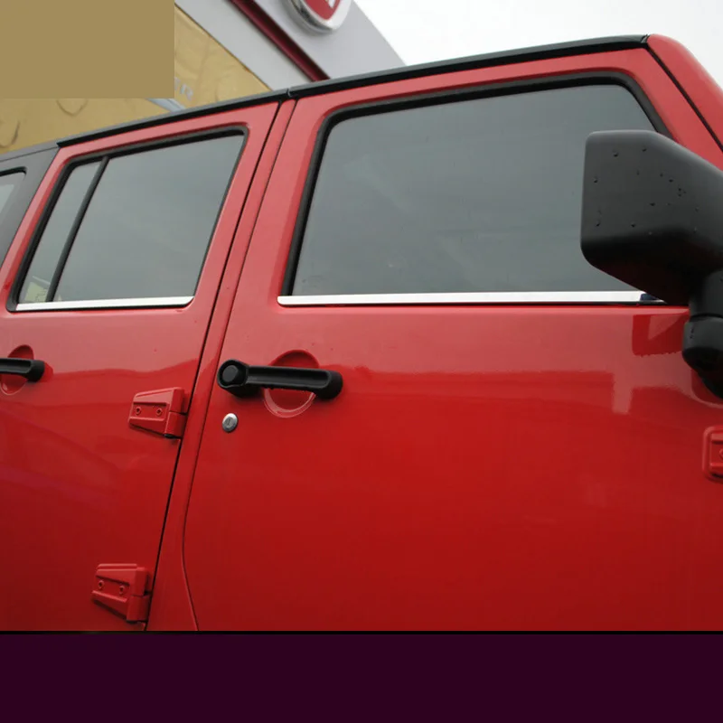 Накладки на пороги окна из нержавеющей стали для Jeep Wrangler (JK) 2007-2018 2009 2010 2011 2012 2013 2014