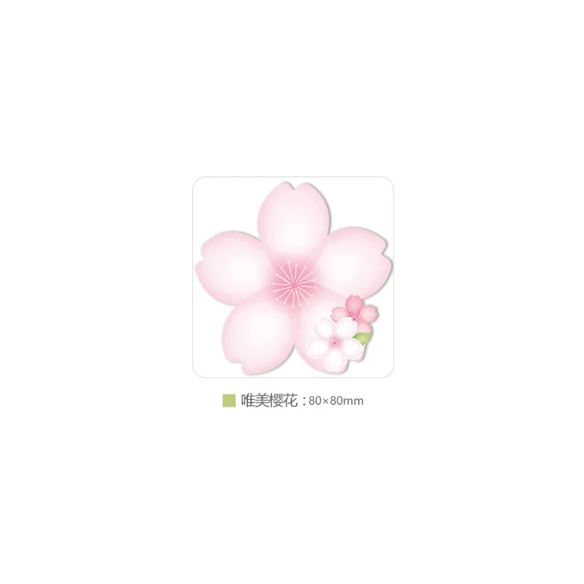 Sakura 30 шт./упак. японский симпатичный вишня в цвету серии обратите внимание на сообщение карты Блокнот самоклеящейся бумаги для заметок на клейкой основе для школьных принадлежностей - Цвет: Sakura