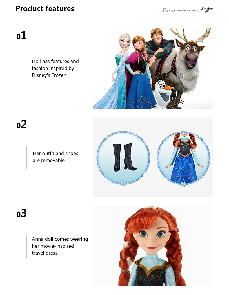 Hasbro Дисней замороженная Классическая мода Анна замороженная Эльза подарок на день рождения девочка ребенок девочки игрушка Кукла Коллекция 30 см Коллекция Модель