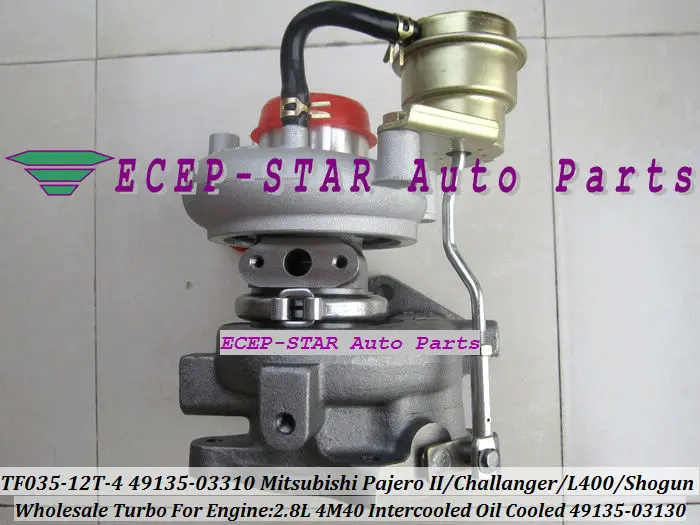 Турбо для mitsubishi Pajero Shogun Canter Challanger Delica L400 4M40 2.8L с масляным охлаждением TF035 49135 03310