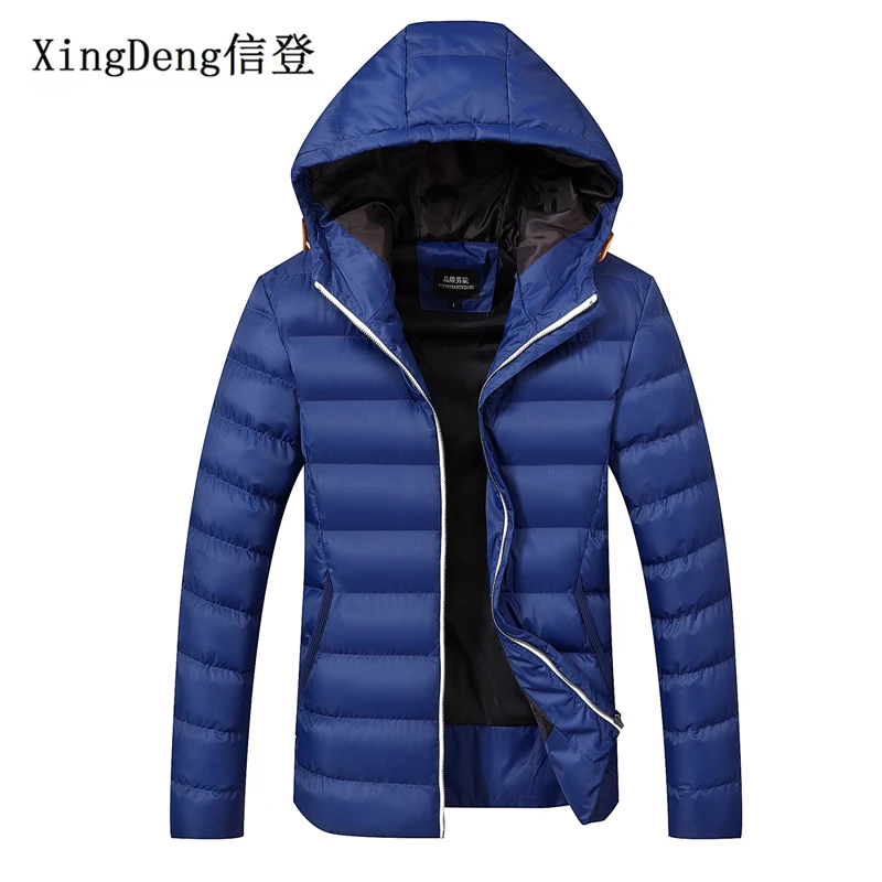 

XingDeng Warm fashion Cotton-Padded Jacket Men Winter Thick Coat Outwear Mens top Coats silm Jackets Clothes plus size 4Xl