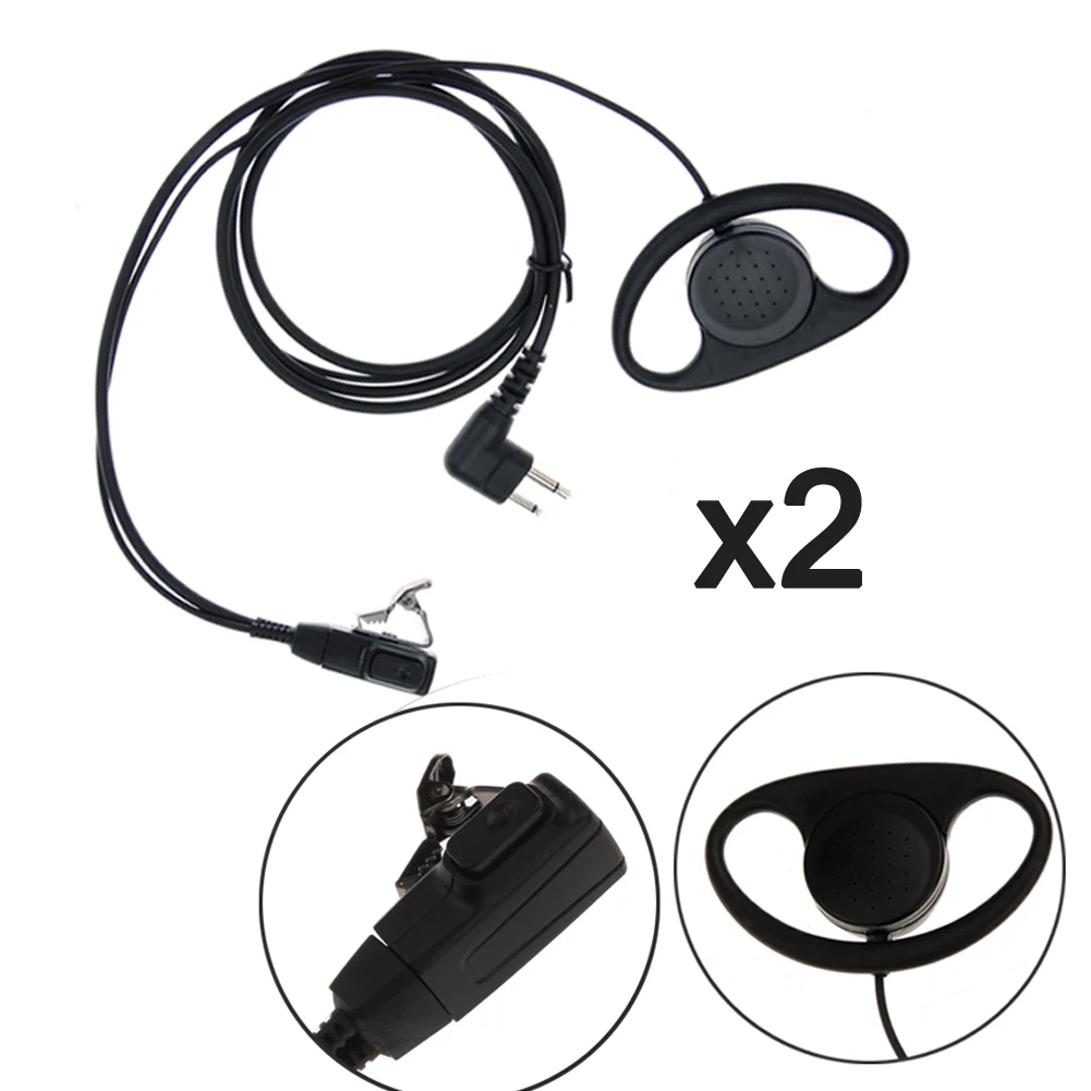 2 шт. контактный d образный наушник гарнитура рация переговорные наушники ушные