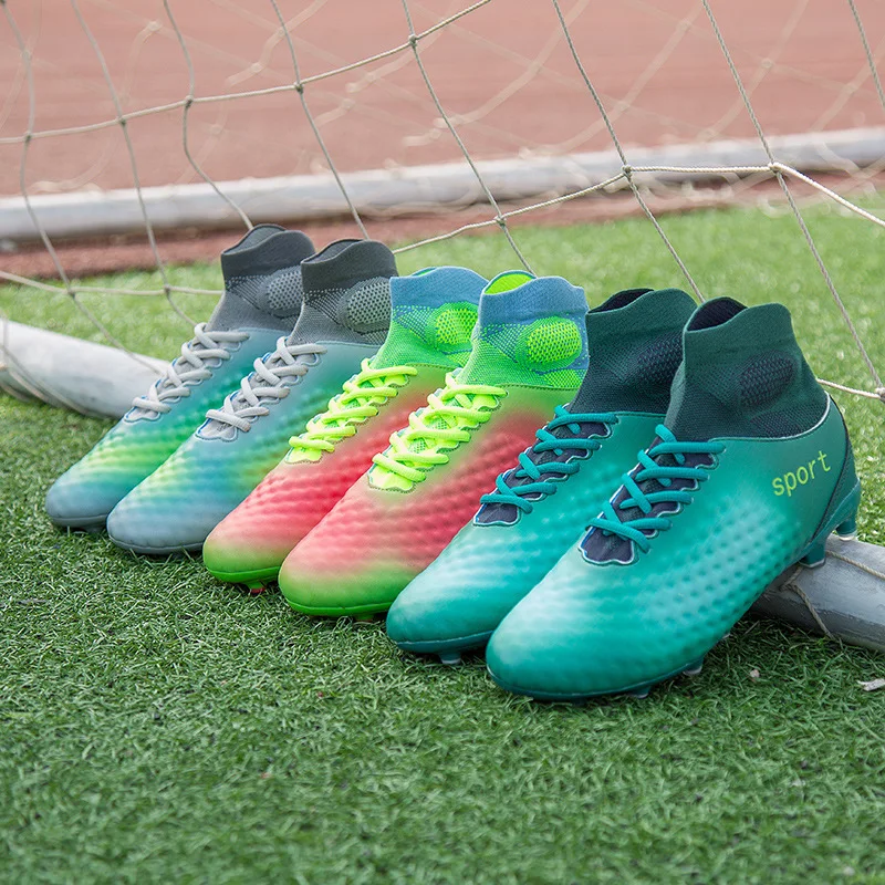 Rolibba Football Shoes Mens High Ankle Superfly Soccer FG Professional Outdoor Kids Training Sock Cleats | Спорт и развлечения