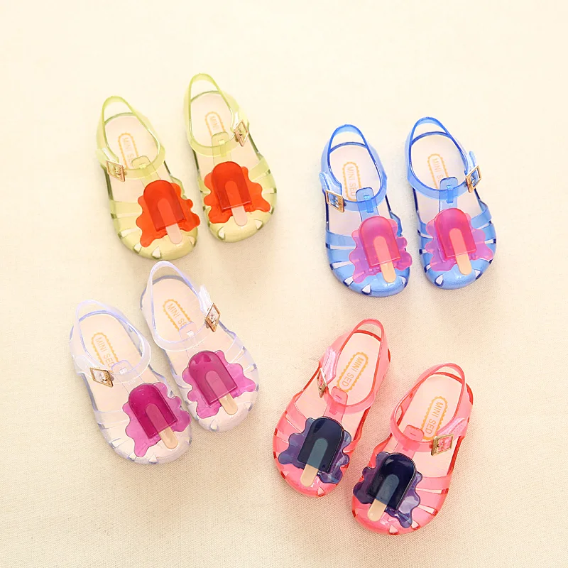 Мини сандалии Melissa для девочек 3 цвета прозрачные мороженного детские