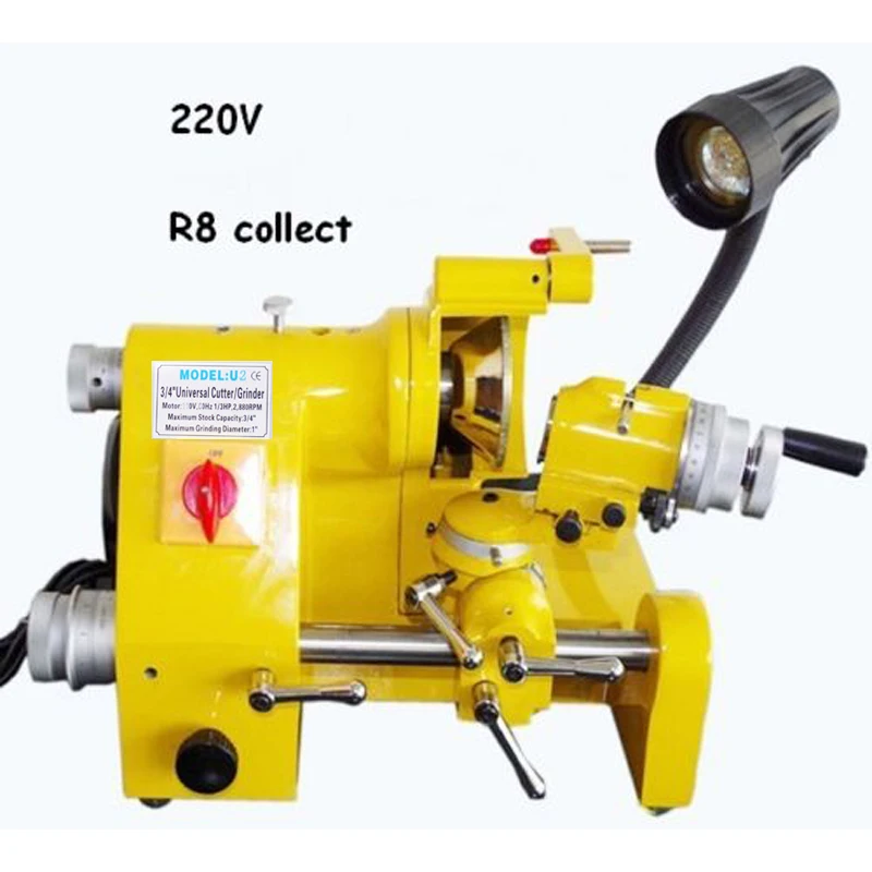 CE U2 220V R8 Collets фрезерный станок Универсальный резак точильный инструмент для