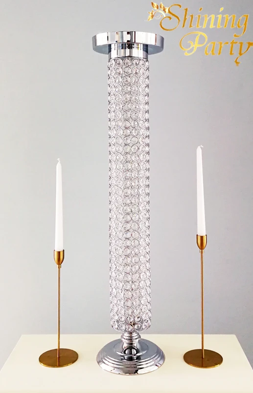 Блестящие вечерние 8 шт./партия H80cm (31 &quot) настоящий кристалл Cylindar башни