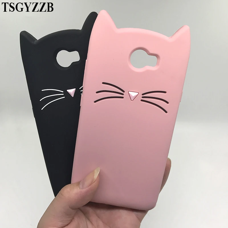 

3D Silicon Case For Huawei Y5 II 2 Cute Cat Phone Case For Huawei Y6 Prime 2018 Y7 Pro 2019 P30 Lite Back Cover Cartoon Fundas