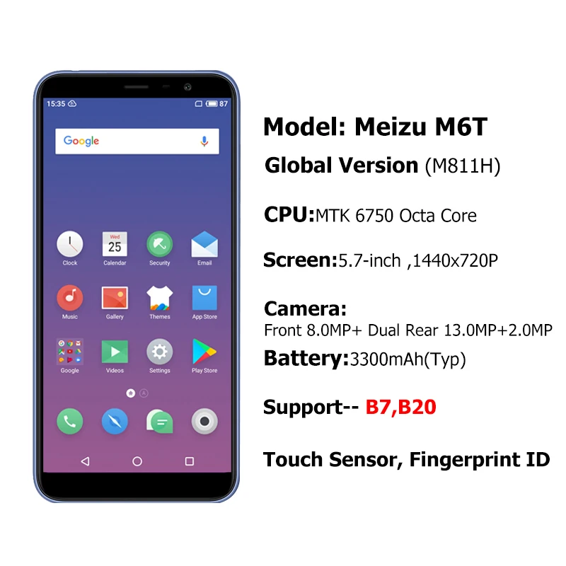 Фото Официальный Meizu M6T 2 ГБ Оперативная память 16 Встроенная Глобальный Версия Официальный Meizu M6T 2 ГБ Оперативная память 16 Встроенная Глобальный Версия