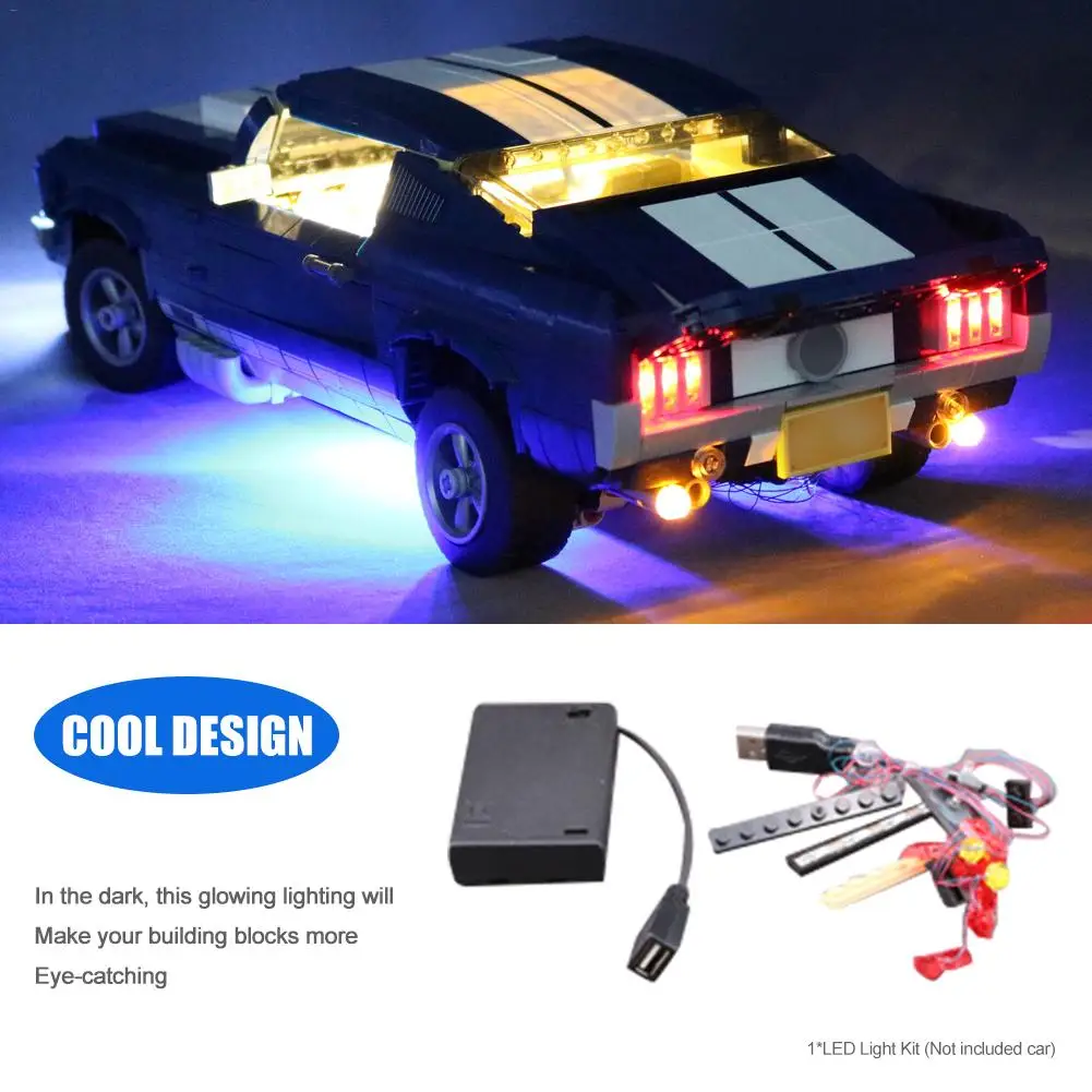 Светодиодный светильник для LEGO 10265 Ford Mustang ing кирпичи мои кирпичи|Детали и