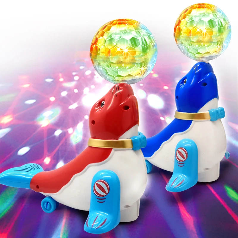 Электронные игрушки морской лев цветной шар танцующая Поющая игрушка легкая