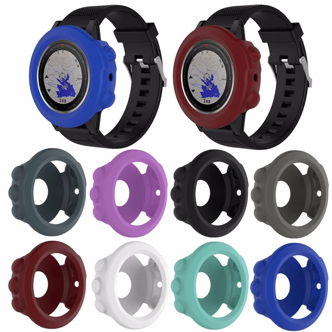 Цветной силиконовый браслет Защитный Браслет чехол защитный для Garmin Fenix 5X GPS Watch |