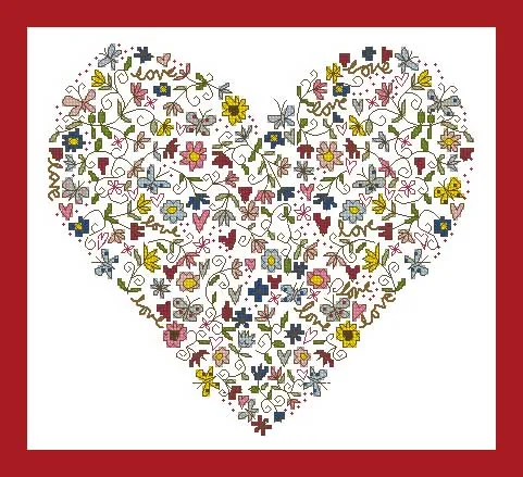 Высококачественный Набор для вышивки крестиком цветочное сердце цветов|flower games