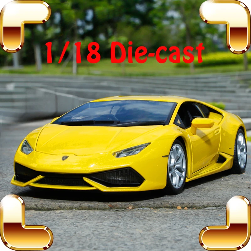 Christmas Gift Huracan LP610 1/18 Alloy Model Car Vehicle Scale Diecast Collection Roadster Steel Metal Luxury Present Toy | Игрушки и
