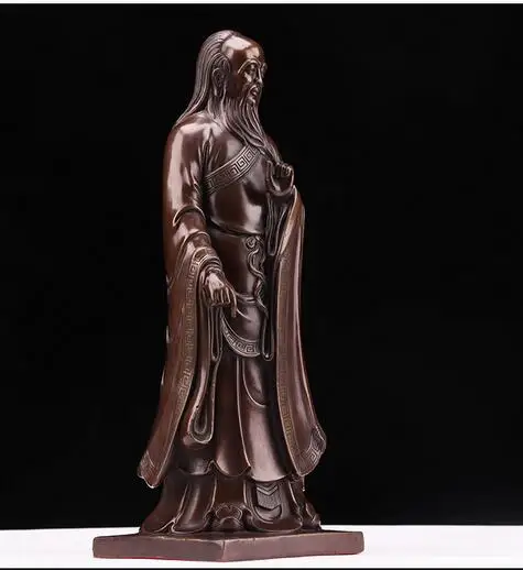 12&quot China Taoism Bronze Copper Ancient Famous Thinker Laozi Lao-tzu Statue Sculpture | Дом и сад