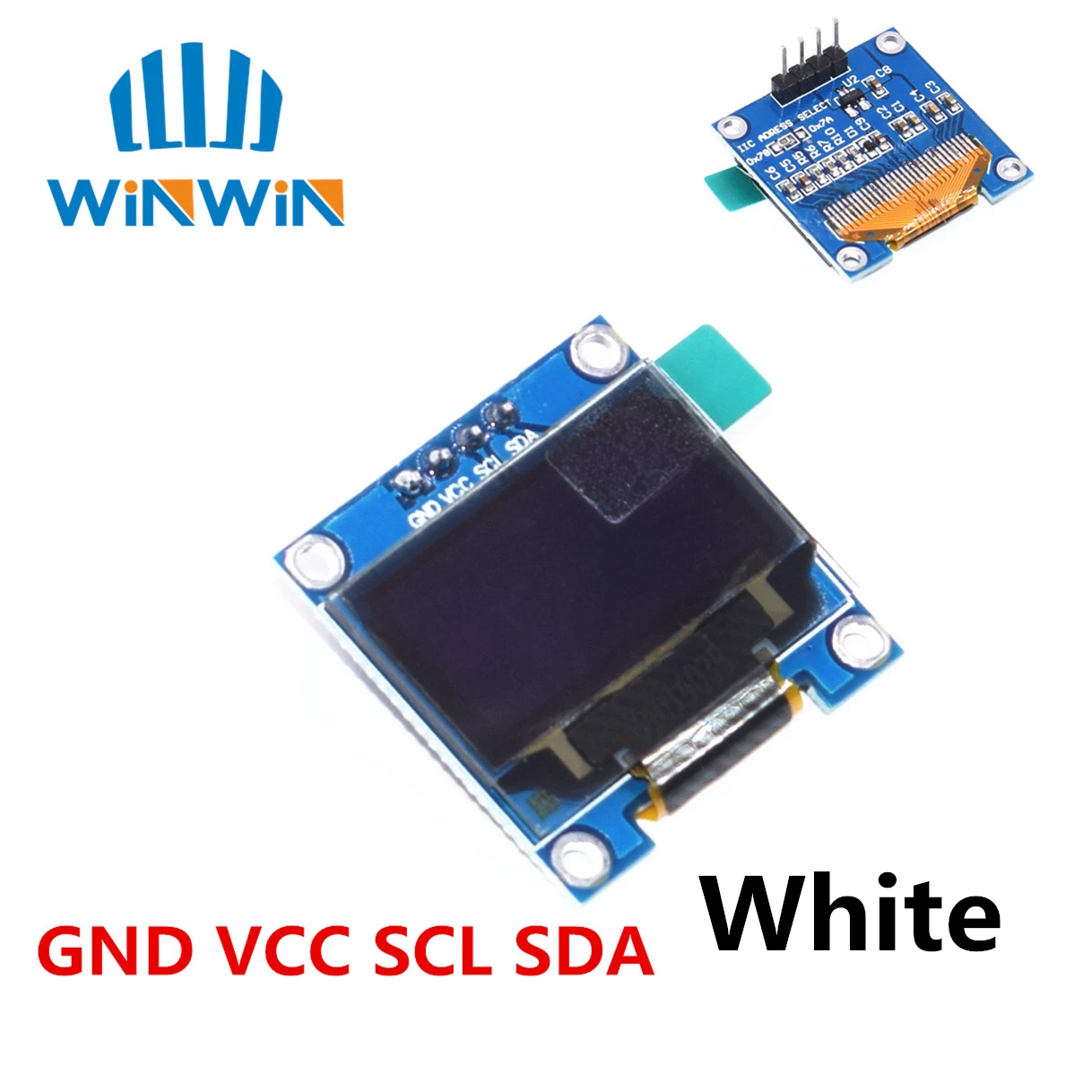 10 шт. 0,9" SPI/IIC IEC Коммуникационный белый/синий/желтый/синий 0,96 дюймов OLED модуль 128X64 OLED ЖК-дисплей модуль для ARDUINO - Цвет: 4pinIIC-White