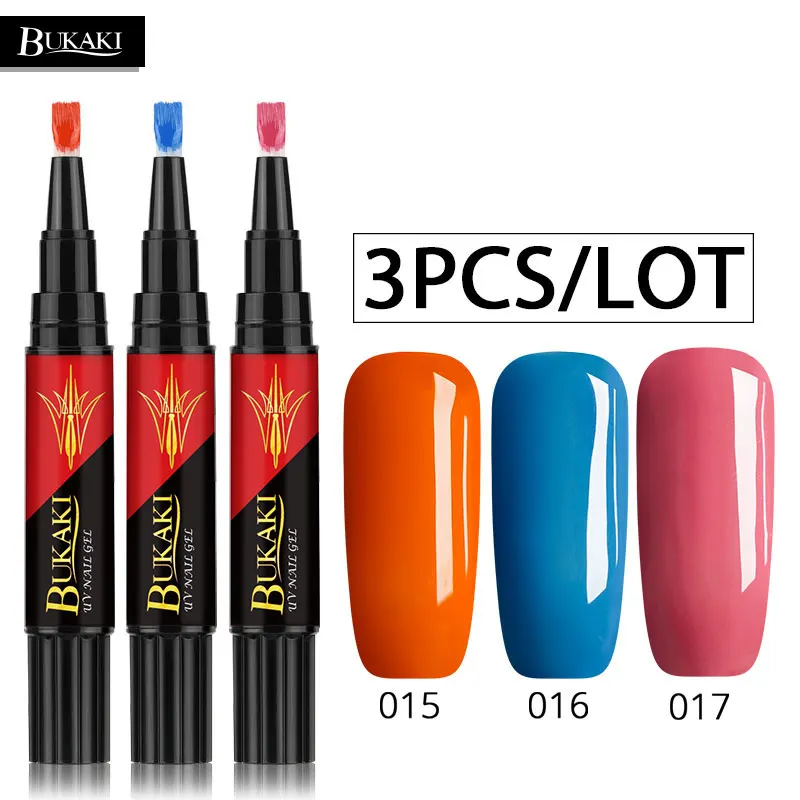 3PCS ZHG711 BUKAKI 3 шт/2 шт один шаг ногтей, доттер для гель-лака 3 в 1 УФ Гель-лак для ногтей Французский сахар гибридные ногти искусство не нужно верхнее базовое пальто - Цвет: 3PCS ZHG711