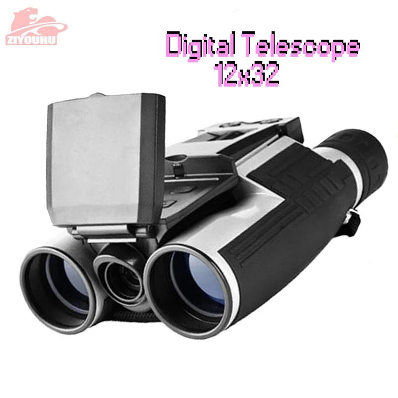 ZIYOUHU HD цифровой бинокль 12x32 телескоп камера VCR функция 2 ''ЖК-дисплей экран для охоты Профессиональный бинокль