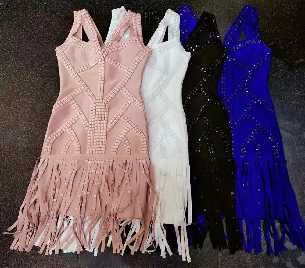 Женское вечернее облегающее платье без рукавов белое розовое синее черное на