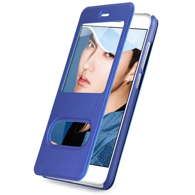 Роскошный умный флип-чехол из искусственной кожи для huawei Honor 9 lite P чехол с