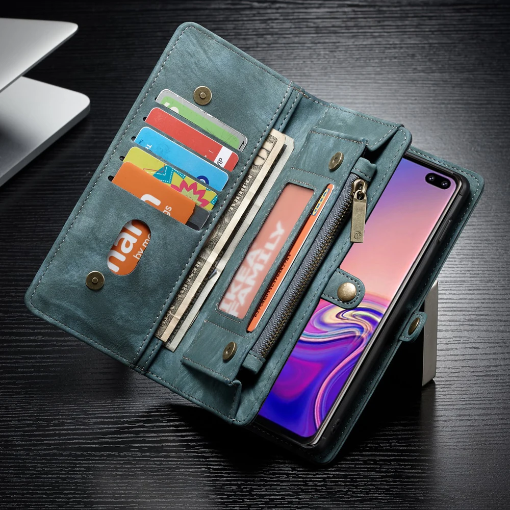 Магнитный флип чехол из ТПУ для Samsung Galaxy S20 Ultra S10E S10 Note 10 Plus 5G роскошный кошелек