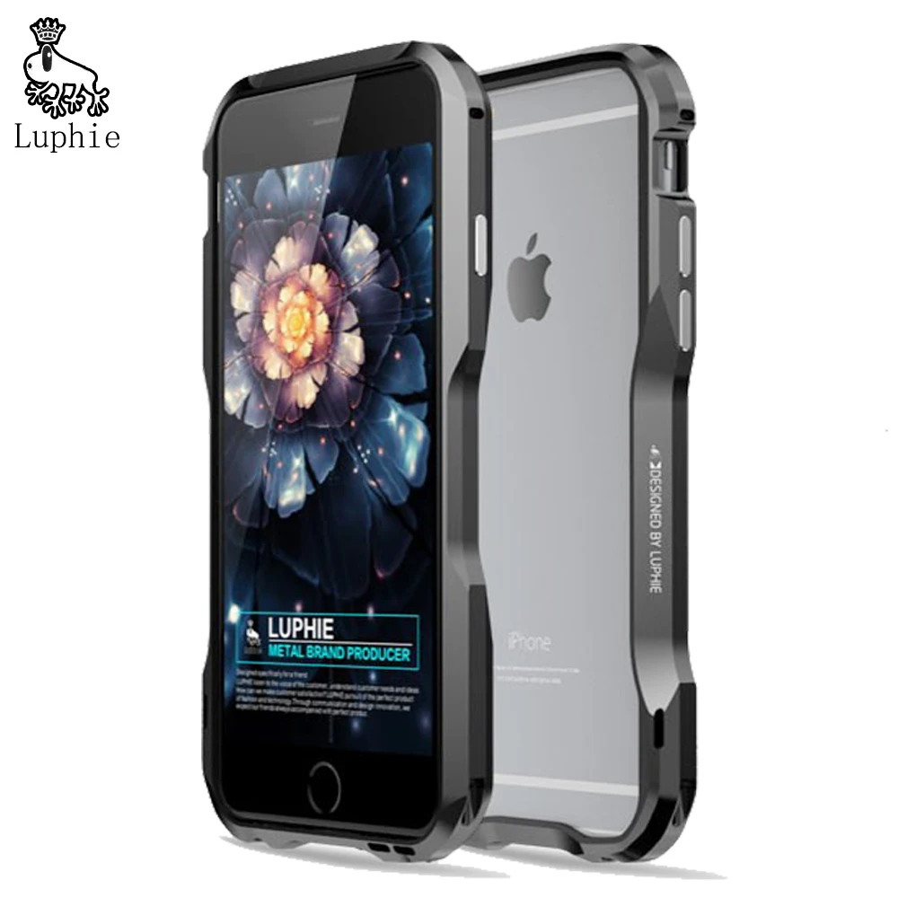 original luphie case for iphone x 8 7 plus shockproof armor luxury metal bumper irregularly aluminum cover for iphone 11 pro max free global shipping