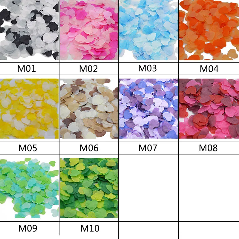 

1000Pcs/bag 1inch Heart Paper Confetti Multicolor Wedding Confetti Craft Birthday/Wedding Party Supplies Table Decor Baby Shower