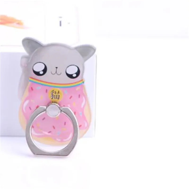 Мультфильм животных хороший счастливый кот мобильный телефон стенд кольцо-держатель на Палец Смартфон милый медведь держатель Подставка для samsung всех телефонов
