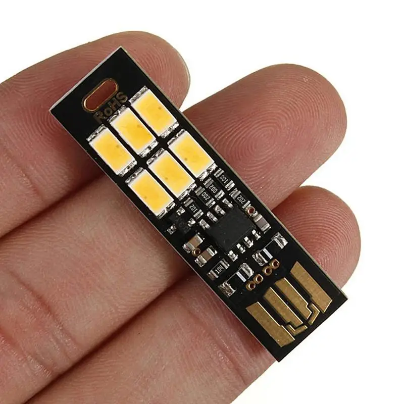 1 шт. Портативный мини USB Мощность 6 светодиодный Ночной светильник лампа Вт 5В