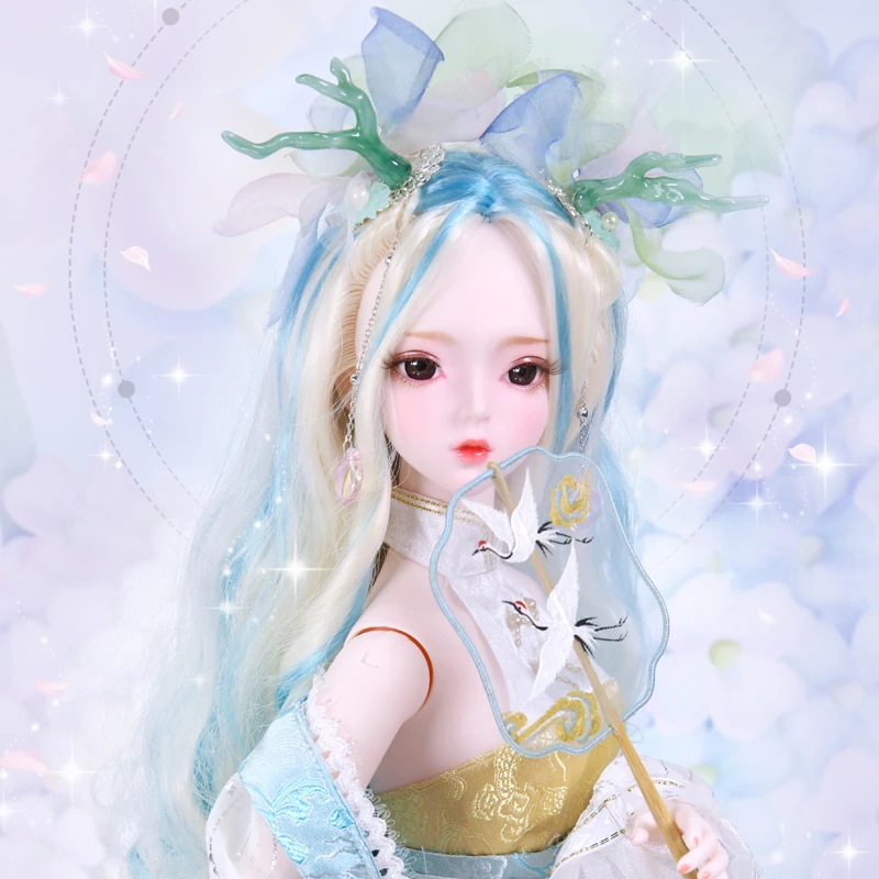 Кукла 1/3 bjd 62 см шарнирная кукла с белым драконом в комплекте обувью головным