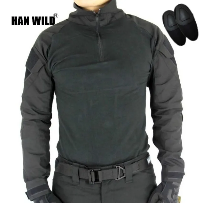 HAN WILD тактические технические Длинные рукава Solider армейские рубашки Мультикам