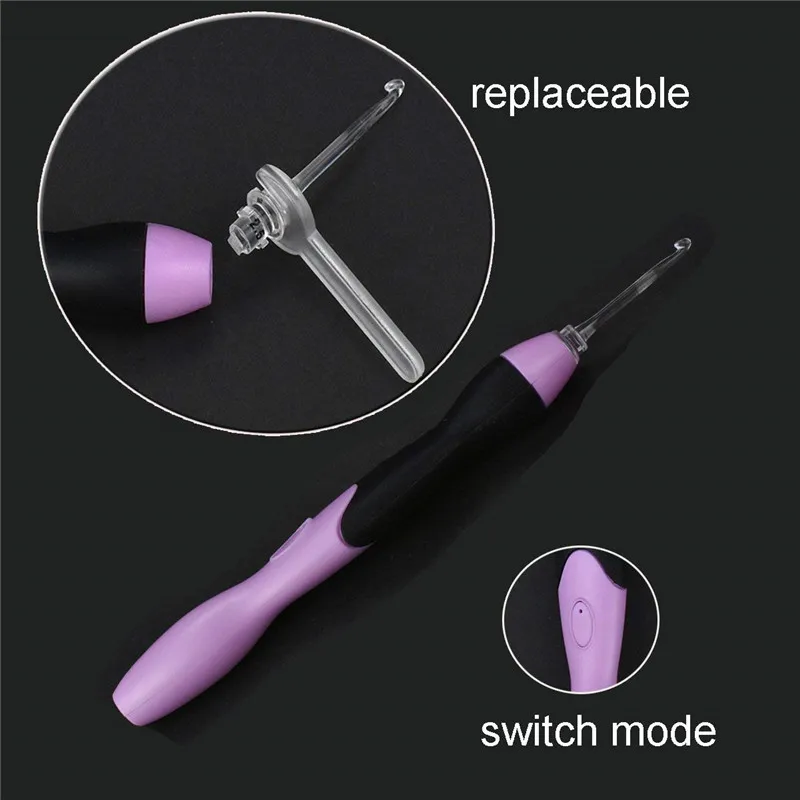 KOKNIT крючок пластиковый USB светодиодный светильник ручка для вязания инструмент