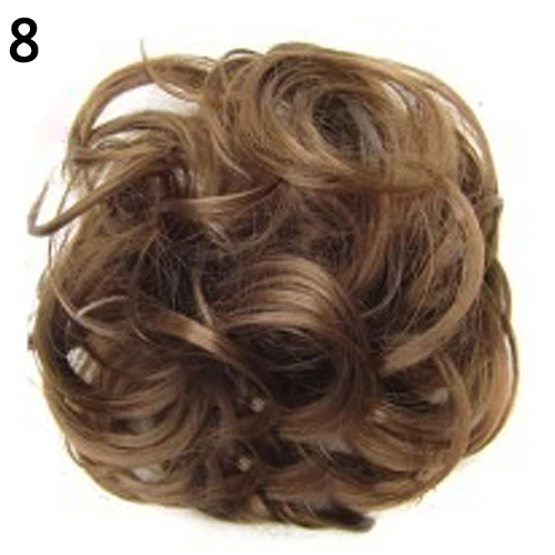 8 Модный женский волнистый кудрявый пучок, синтетический бутон, шиньон для наращивания волос, шиньон, шиньон для наращивания волос - Цвет: 8