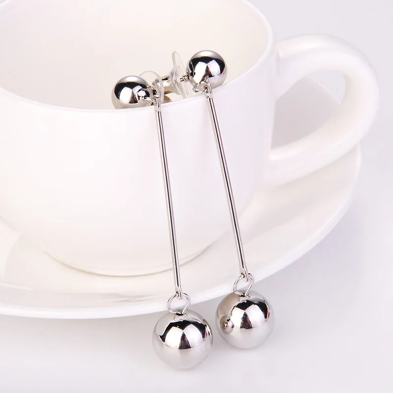 1 пара модных серебристых вечерние тых вечерних больших круглых металлических