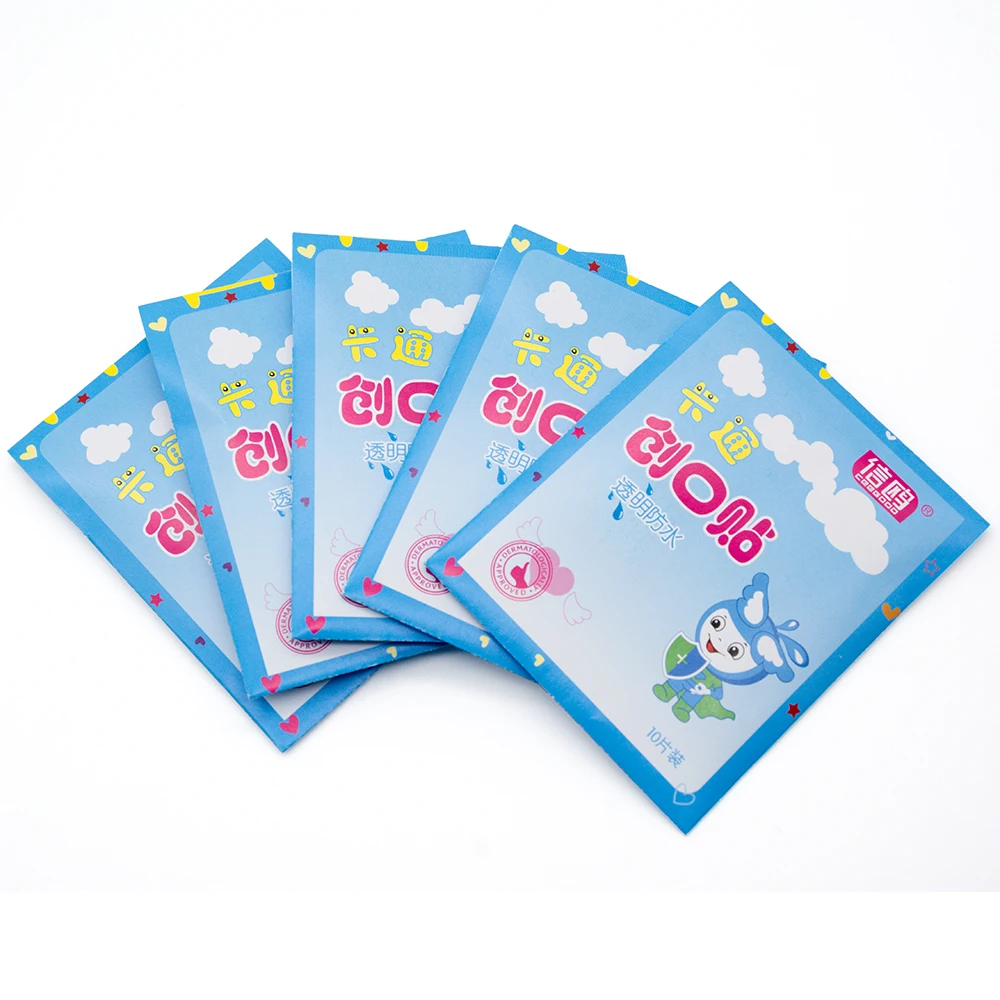 

100Pcs First Aid Waterproof Bandage Hemostatic Medical Disposable Band-Aid With A Serile Stickers Gauze Pad Wound Plaster C1203