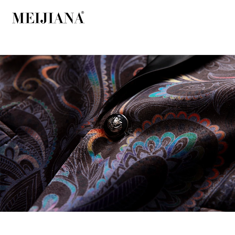 MEIJIANA 2019 Новое поступление мужской деловой костюм куртки с принтом в виде дракона