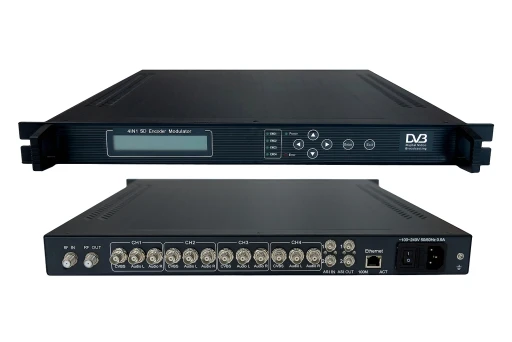 4в1 MPEG-2 AV DVB-C модулятор (4AV in out) QAM радио и ТВ вещания оборудование sc-4203 | Электроника