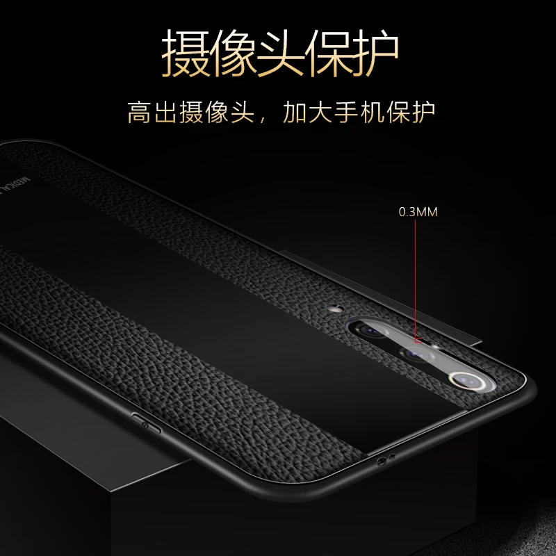 For Xiaomi Mi 9 Mi9 SE Case Luxury Leather Business 8 Pro 8SE Max 3 Mix Redmi 7 Note 6 5 S2 Plexiglass Cover |