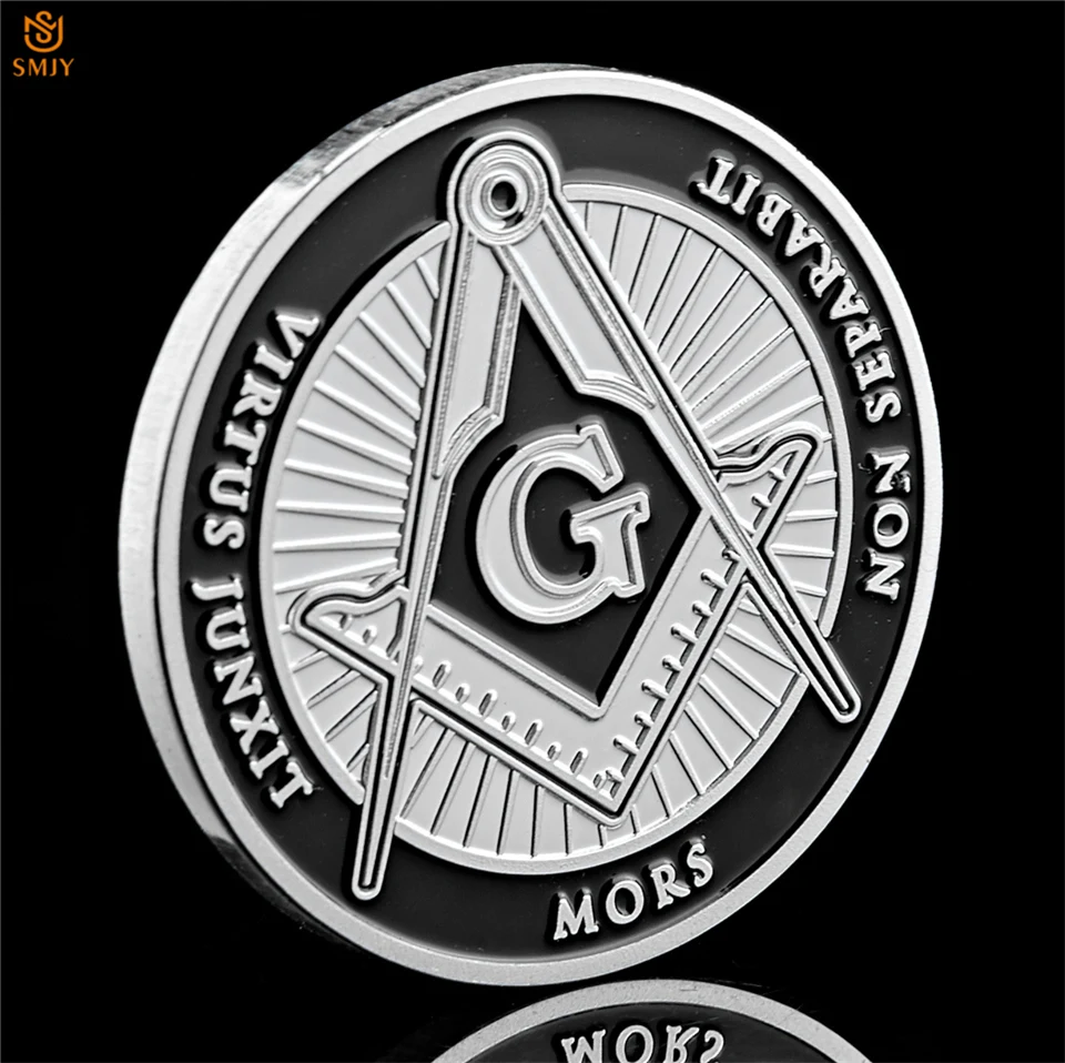 И приемлемая памятная монета с логотипом Masons, покрытая серебром, для деловых подарков