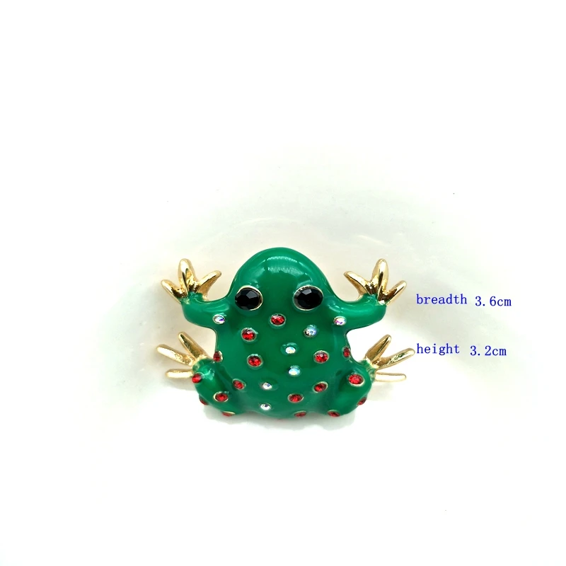 2017 unique lovely golden frog shape carved with shining rhinestone brooch female gift collar pin | Украшения и аксессуары