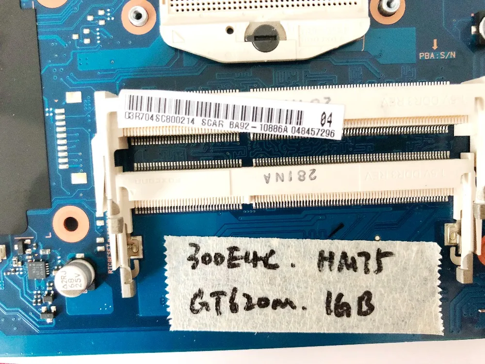 Оригинальное для SAMSUNG NP300E4C Материнская плата ноутбука HM75 GT620M 1 ГБ BA92 10886A