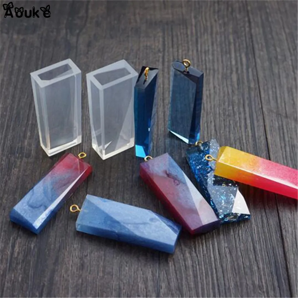 Прямоугольные формы неровности эпоксидная форма кулон Прозрачная силиконовая